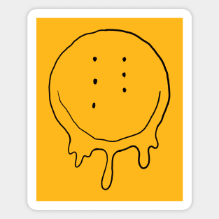 Drippy Six-Eyed Smiley Face Magnet